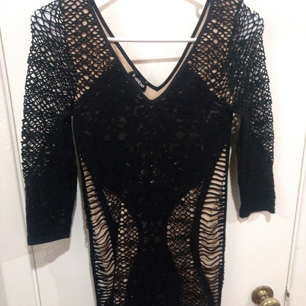 Bebe fishnet dress